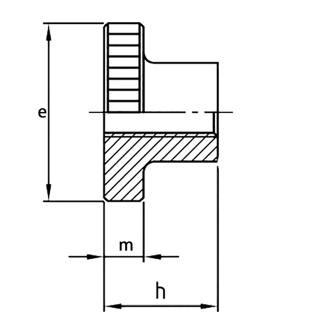 DIN466 Rändelmutter hohe Form 5 verzinkt