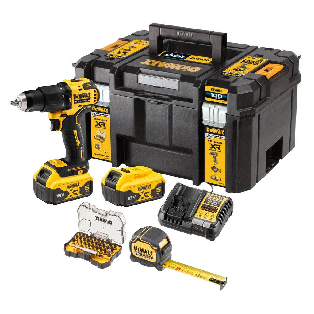 Akku-Schlagbohrschrauber-Set DCZ100P2KT-QW