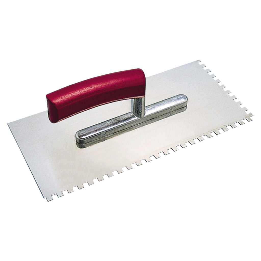 Smoothing trowel serrated / bright