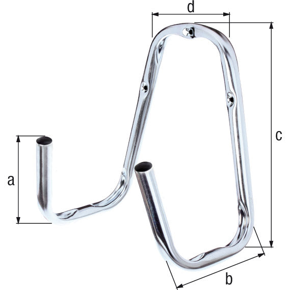 Wall hook double angled