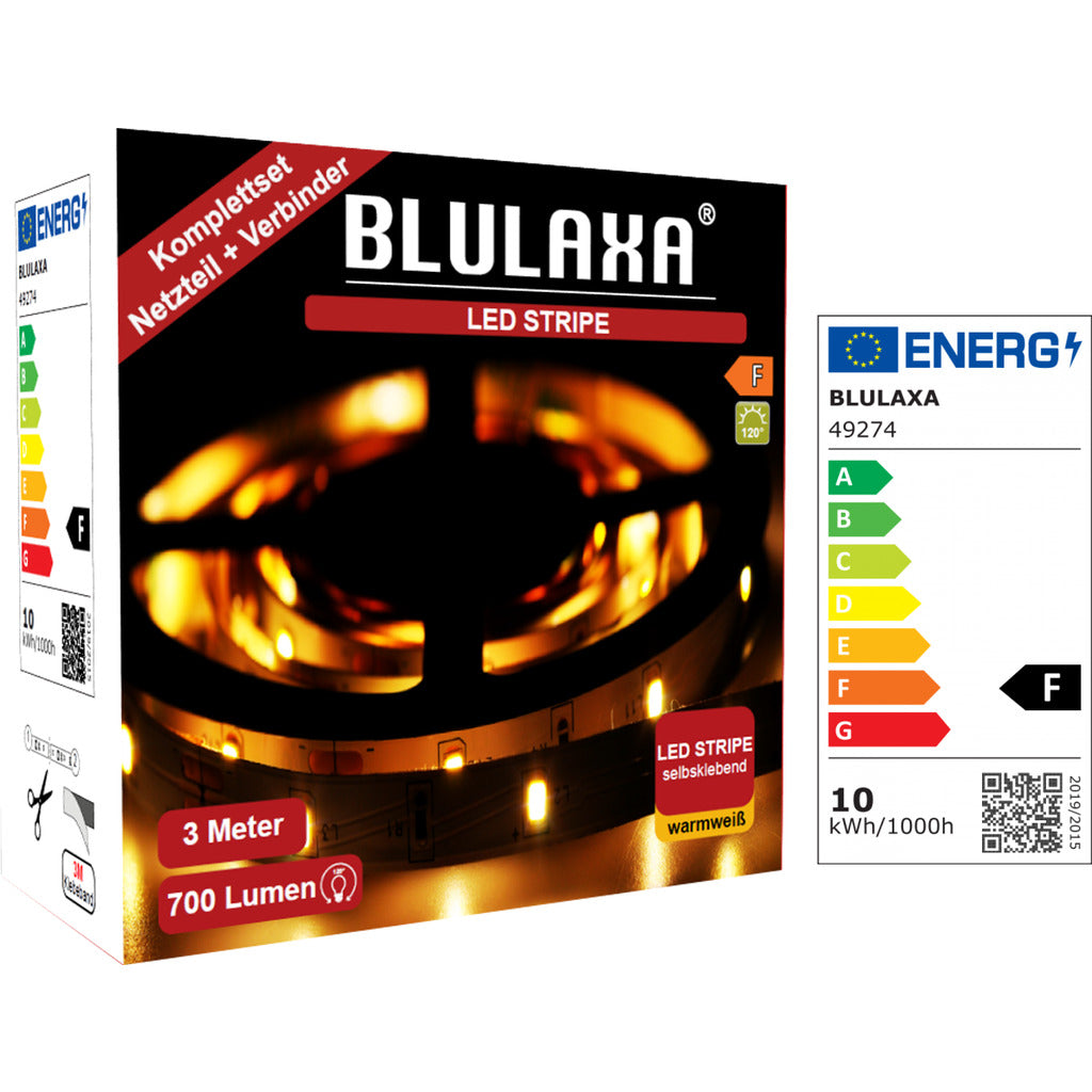 LED strip / warm white / stripe set