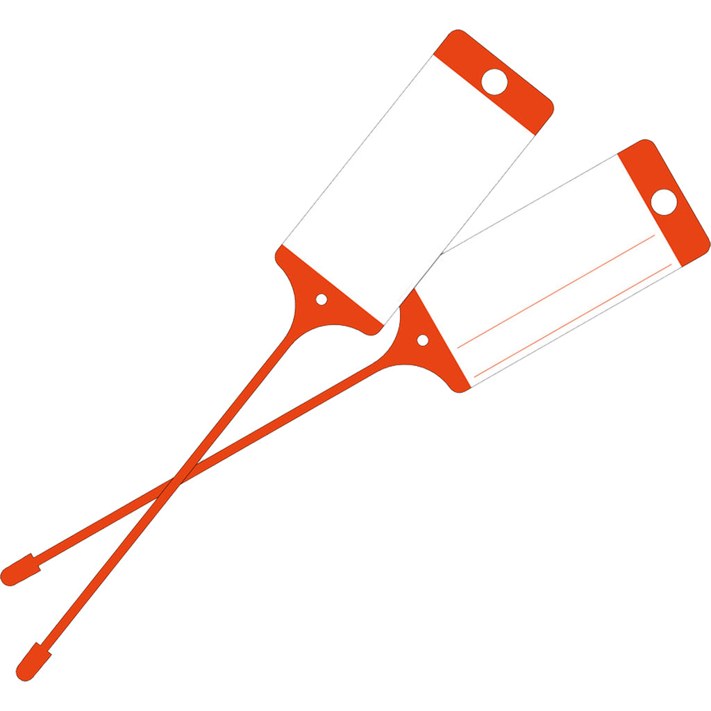 Goods label / red, neutral