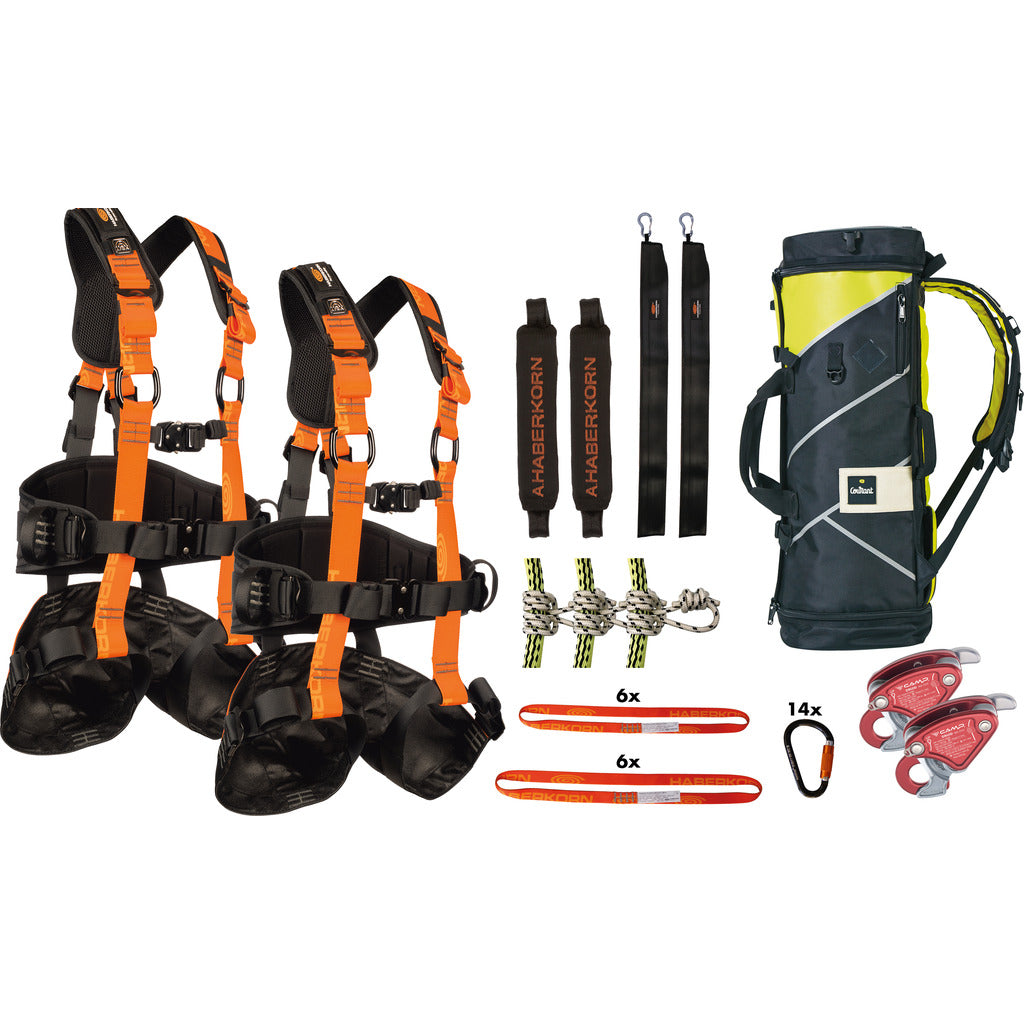 Fall protection set 22 suitable for flight without lifelines