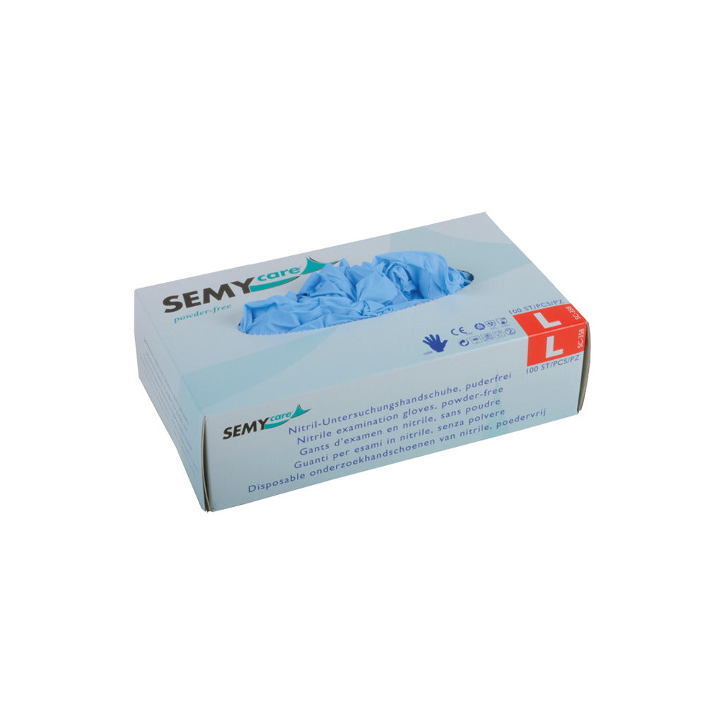 Einmalhandschuh Nitril SEMYcare ungepudert blau