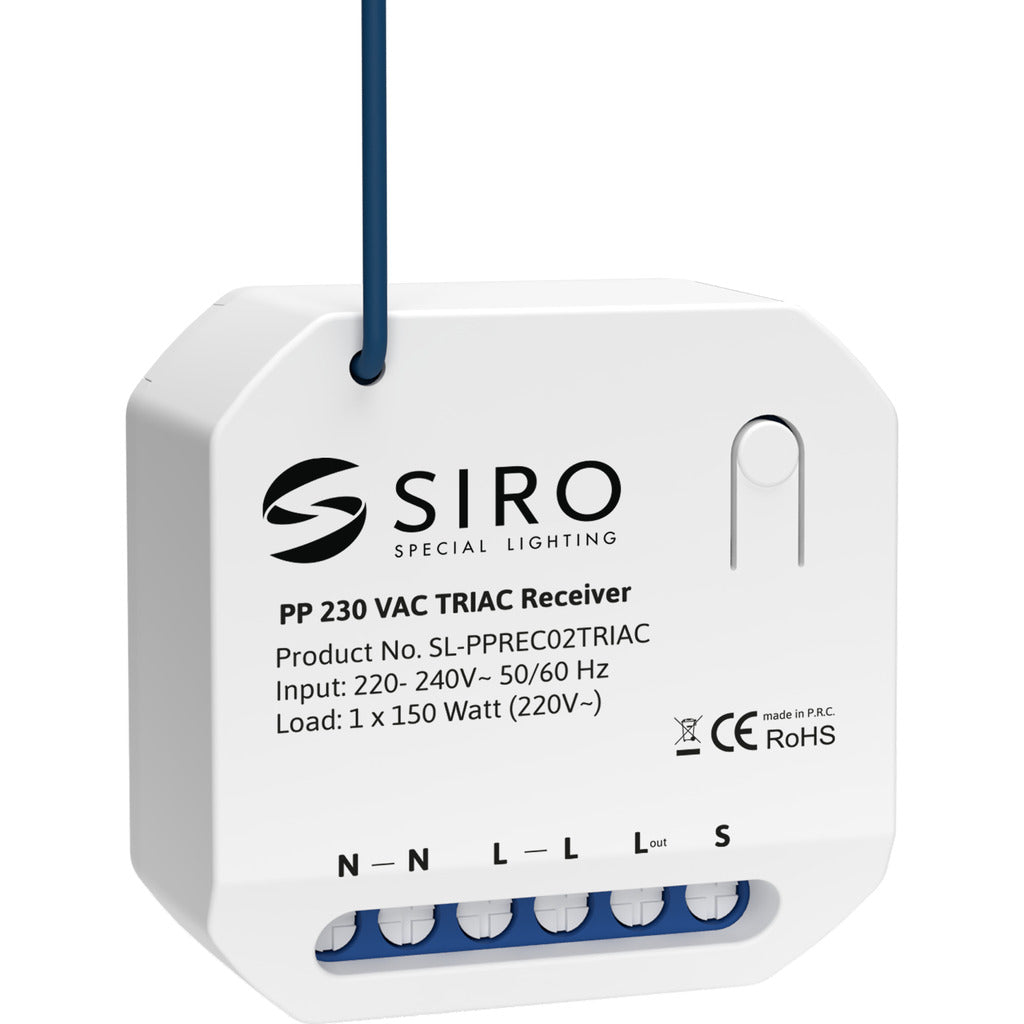 Ricevitore TRIAC a spinta PP 230 V CA