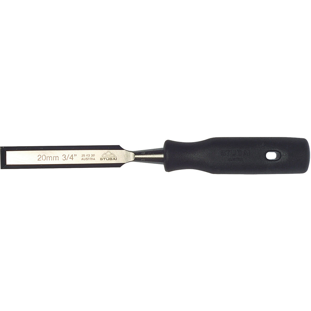 Chisel with black plastic handle