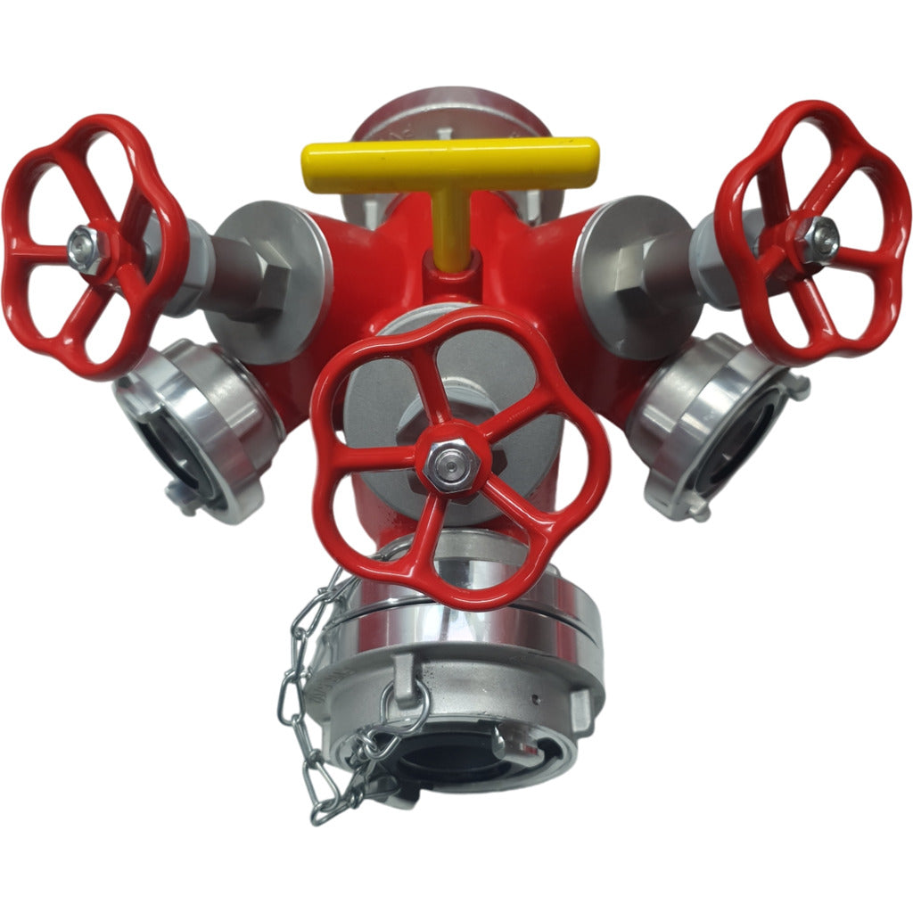 Distributor with valve shut-off and adapter B-CBC / DIN 14345