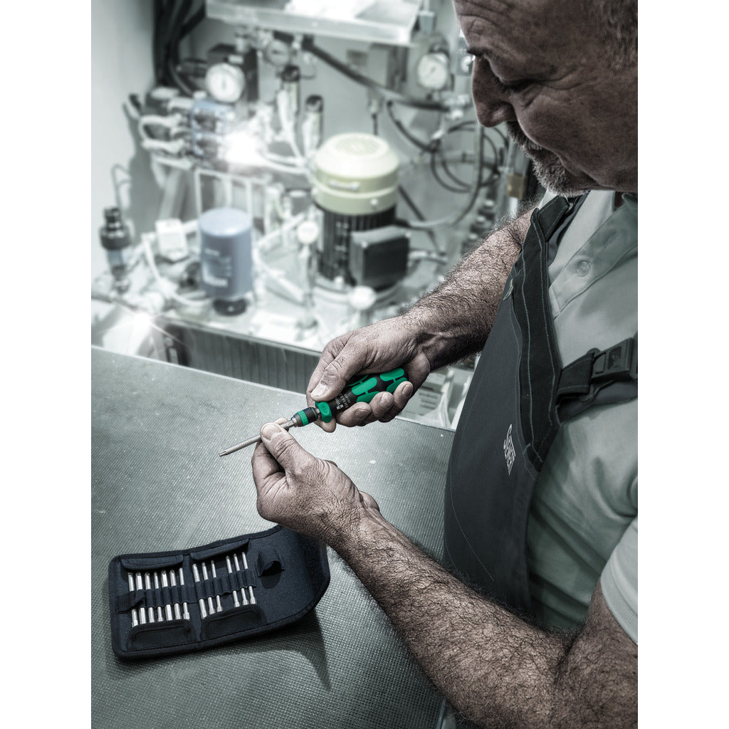 Ratchet screwdriver set 1 Kraftform Kompakt 838 RA-R M / 15 pieces