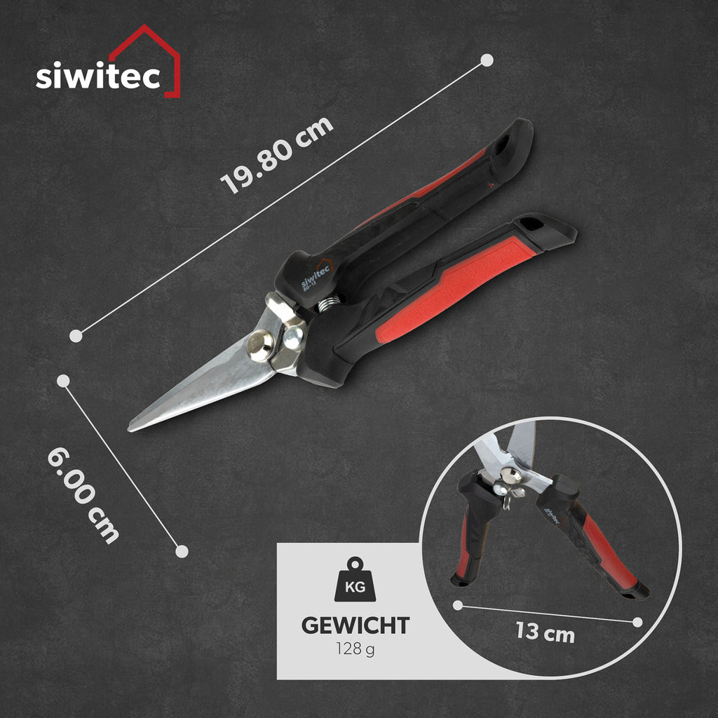 Siwitec garden shears with straight blade SG-12