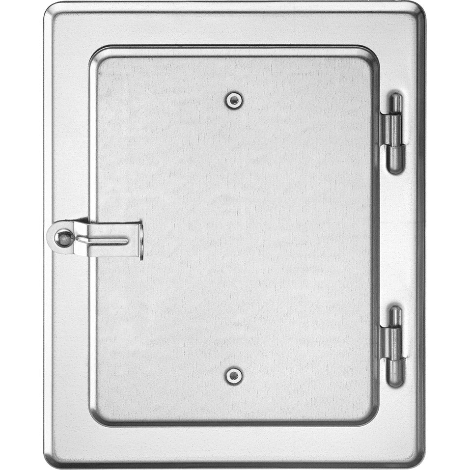 Fireplace door with square lock