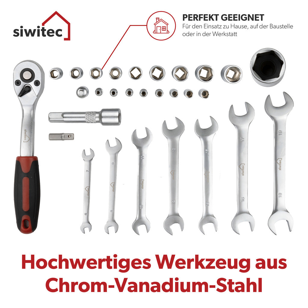 Siwitec tool case / tool CRV / filled / 95 pieces