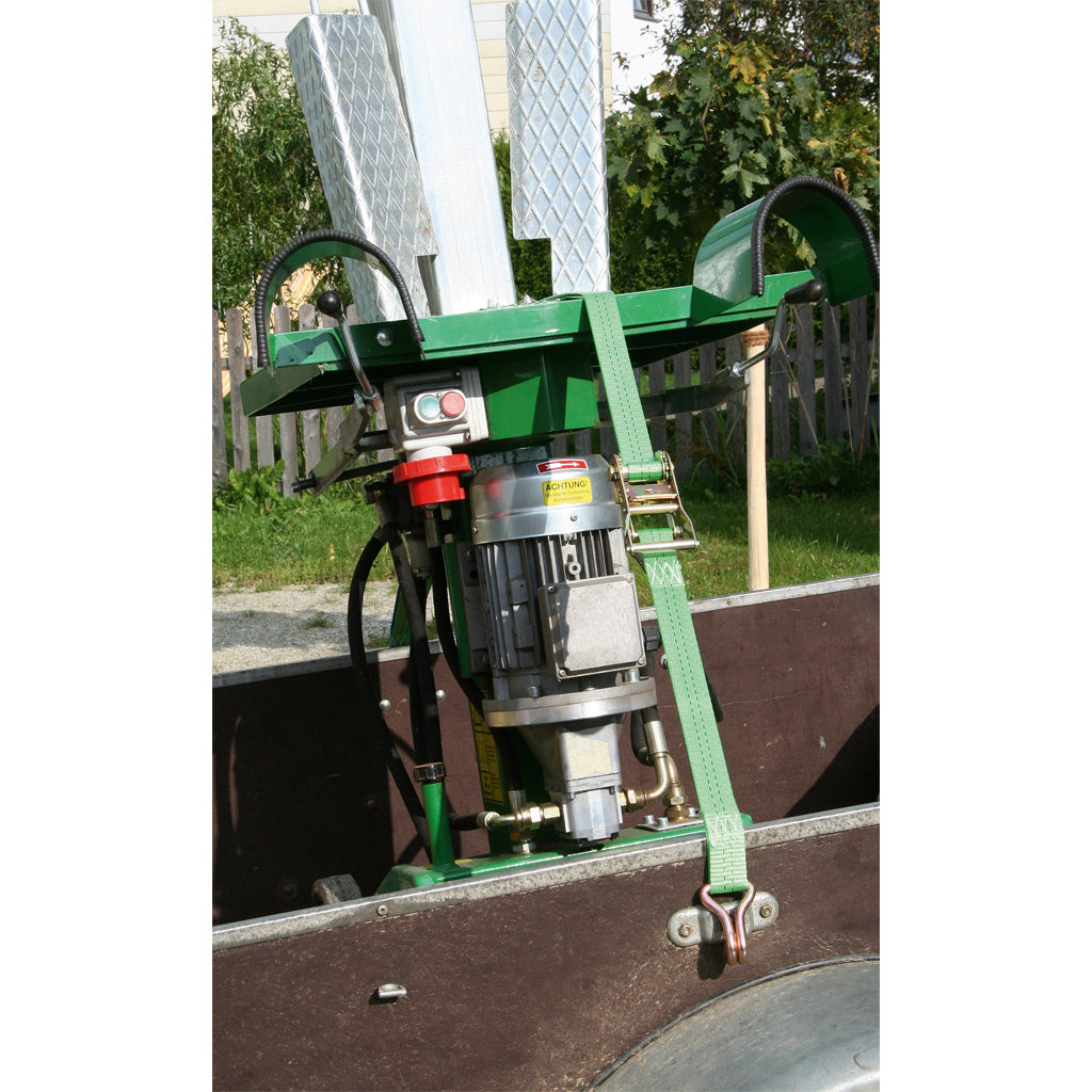 Ratchet lashing strap with claw hook green / 2-piece