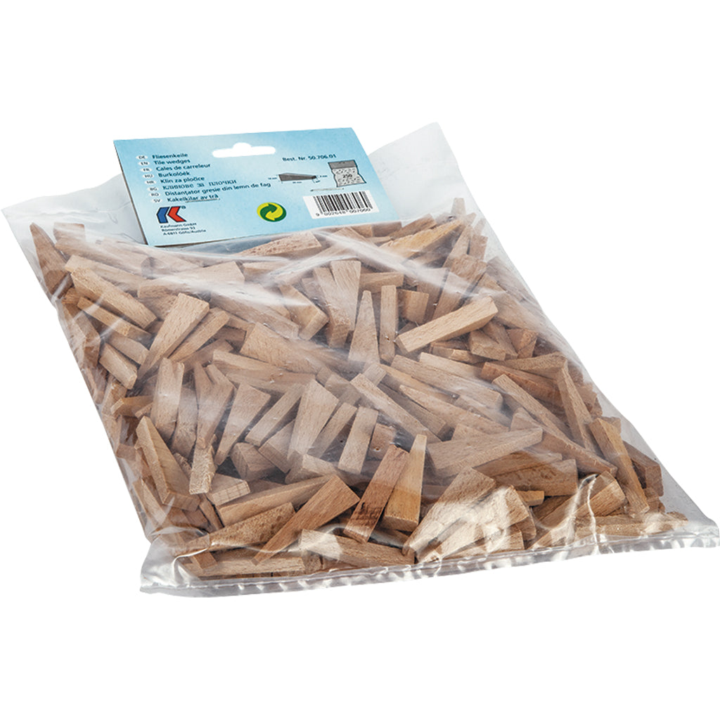 Bodenplattenkeile aus Holz