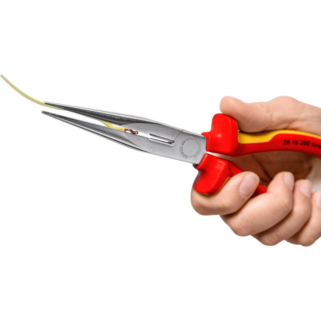 Knipex VDE flat-nose pliers with cutting edge