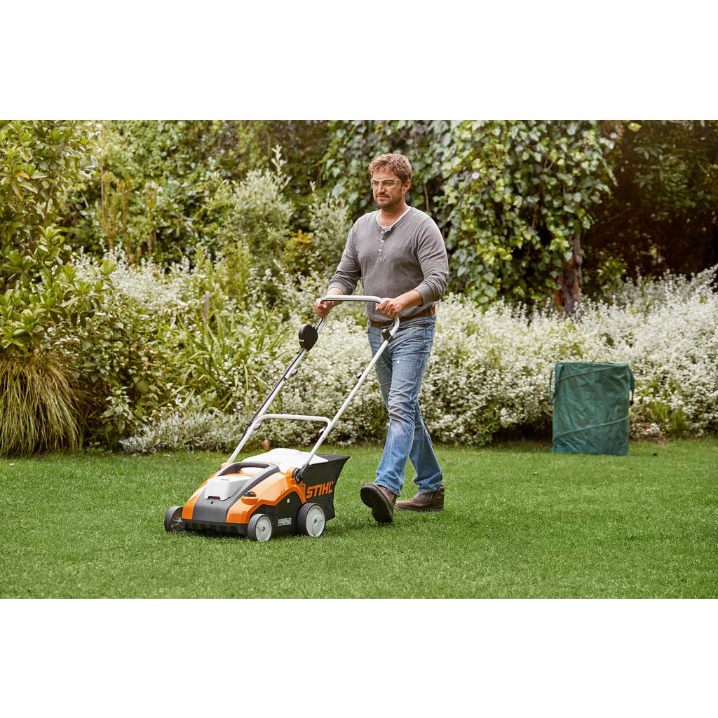 Stihl cordless scarifier RLA 240 (lawn aerator) with harrow roller