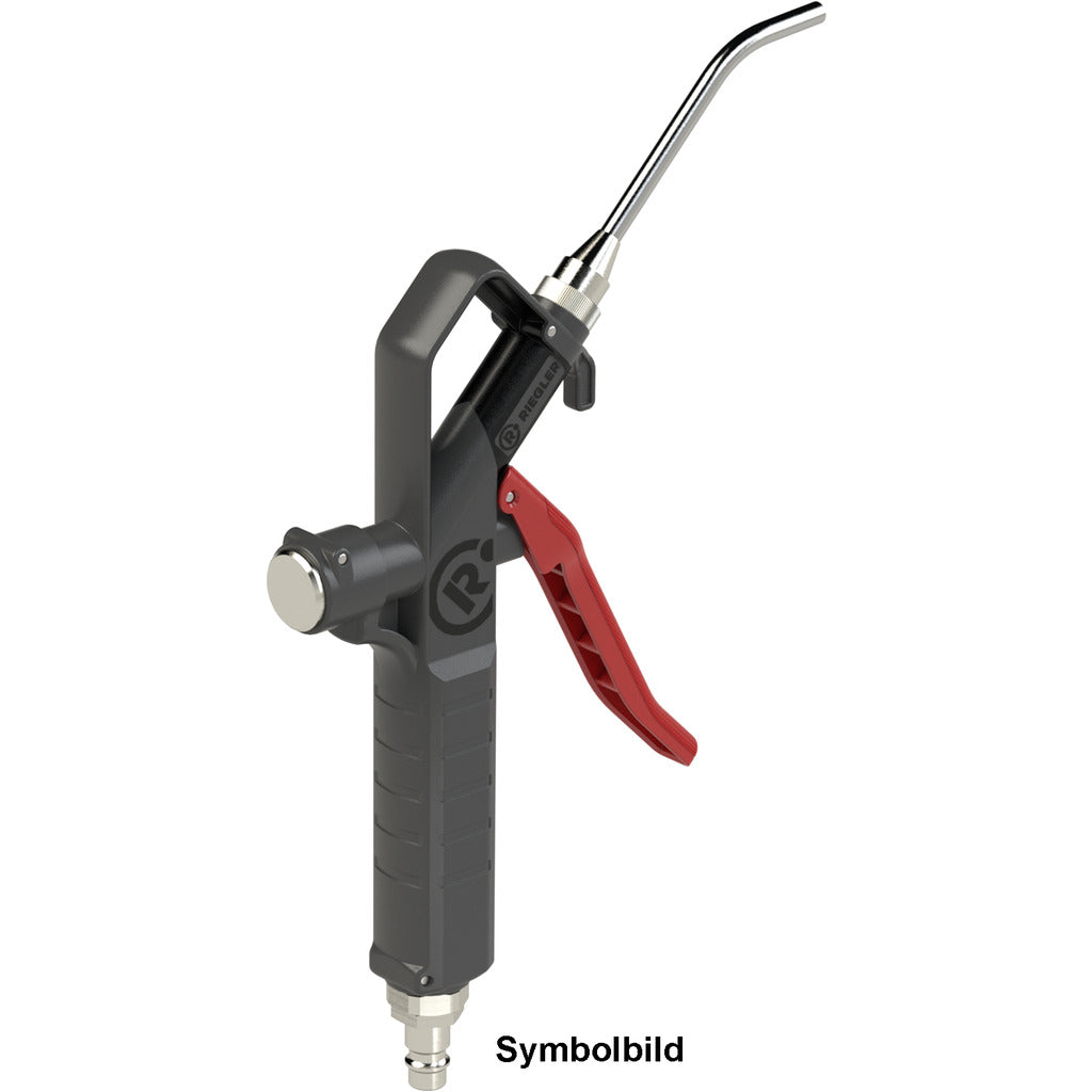 Blow gun with rod nozzle, connectable from above