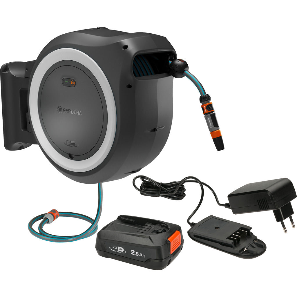 Gardena battery wall hose box PowerRoll XL / Ready-to-use