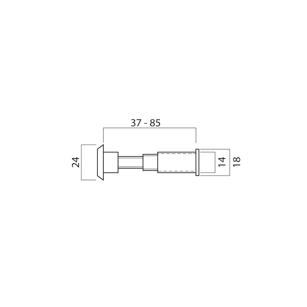 Door viewer Stop 2000 long