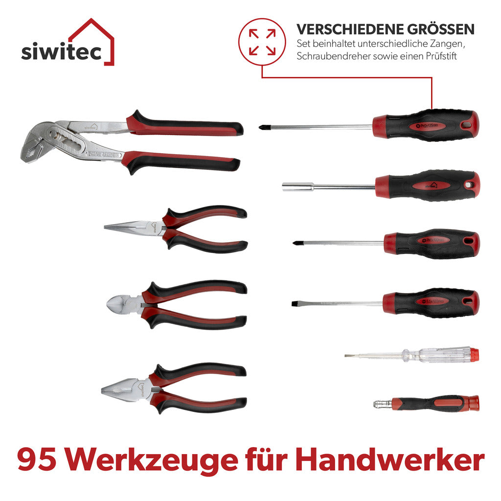 Siwitec tool case / tool CRV / filled / 95 pieces