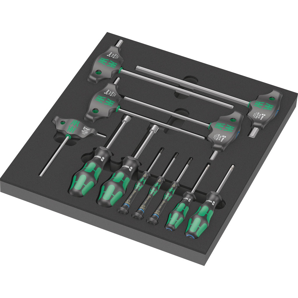 Hex screwdriver set 1 9713 / 12 pieces / with foam insert