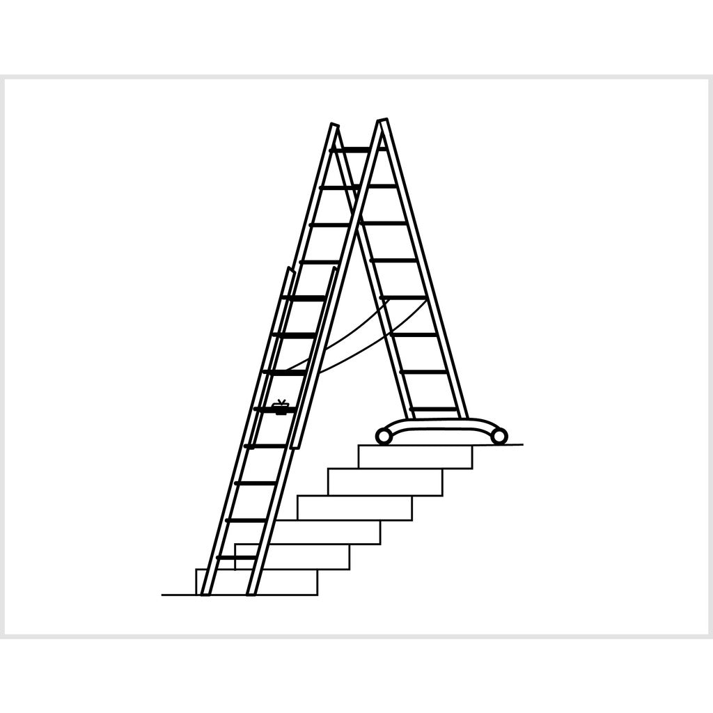 Multi-purpose ladder ALU-PRO 3-part 70247