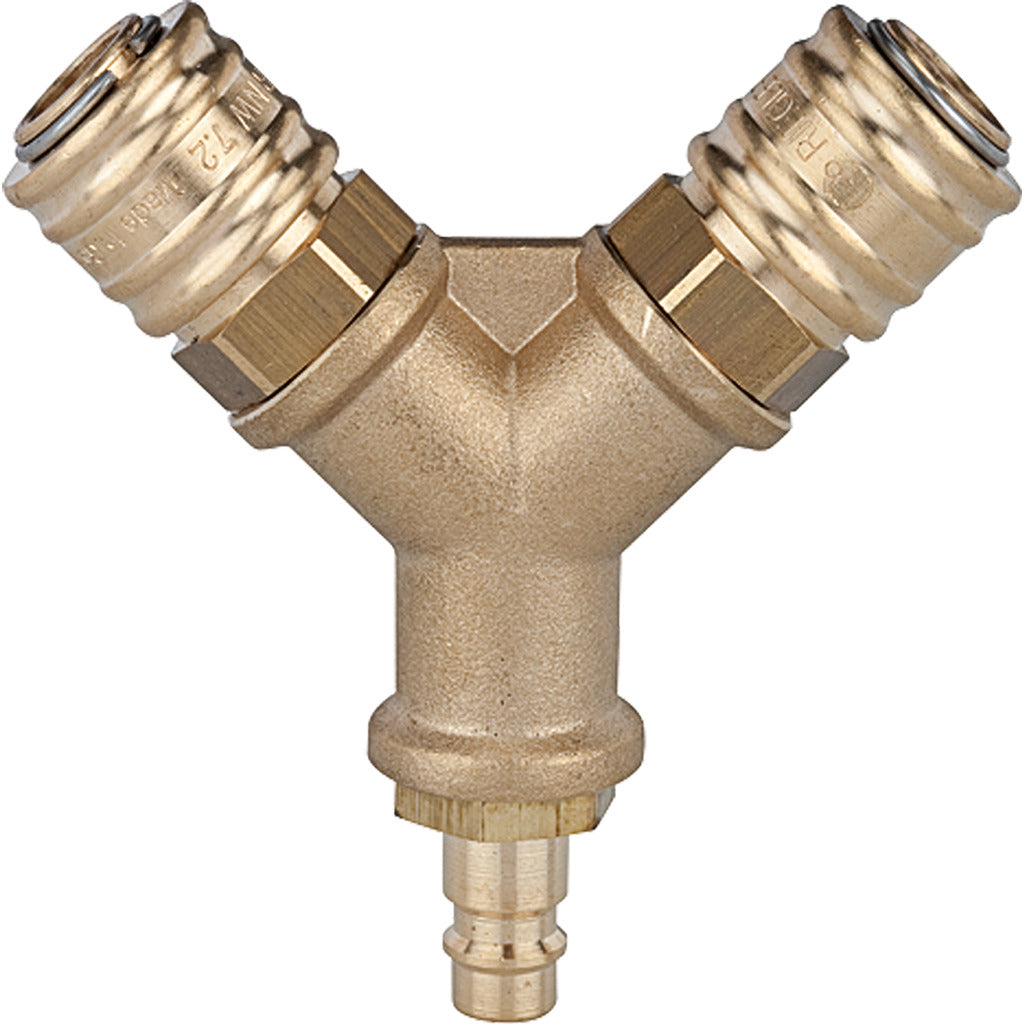 Distributore con nipplo di collegamento