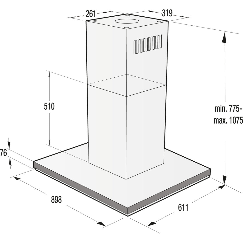 Cappa aspirante a isola IHT943B