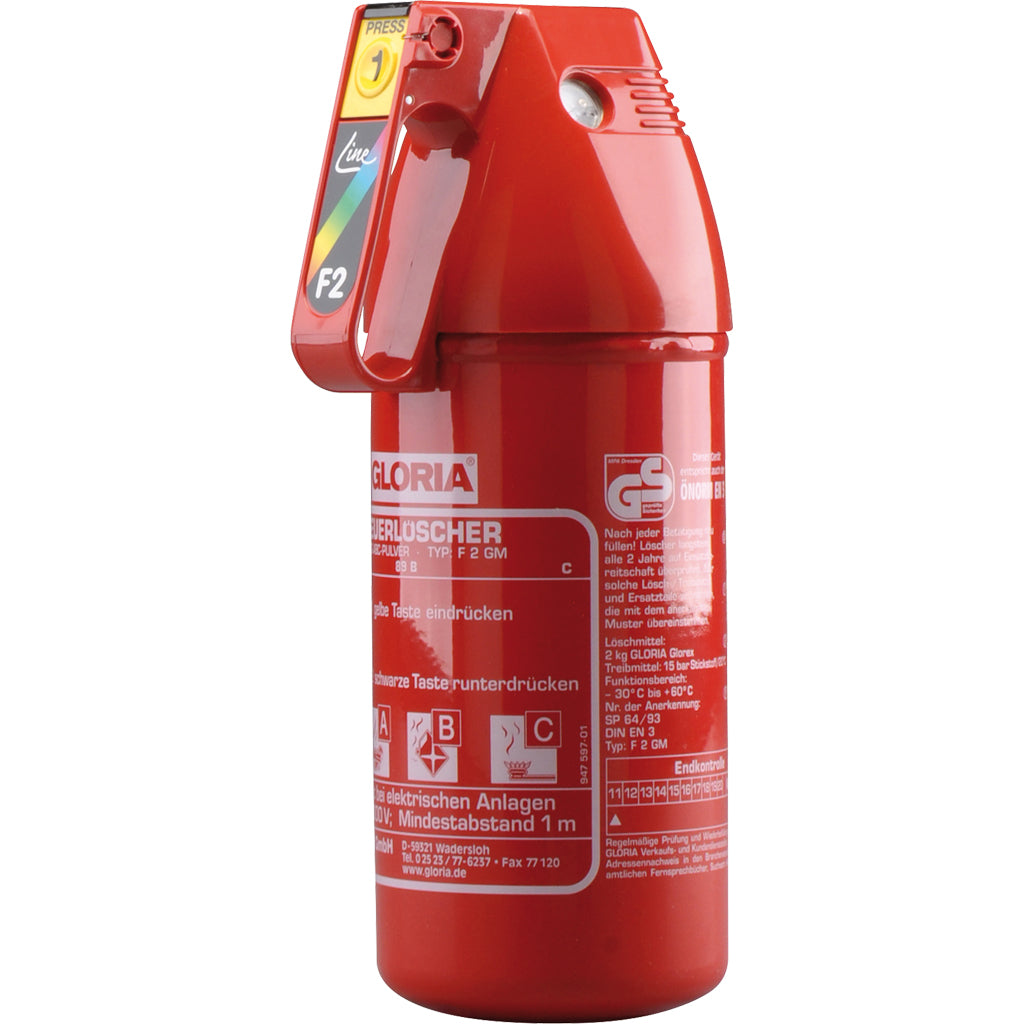 Powder permanent pressure fire extinguisher F 2 G