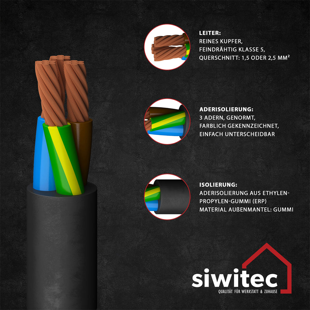 Siwitec H07RN-F rubber hose cable