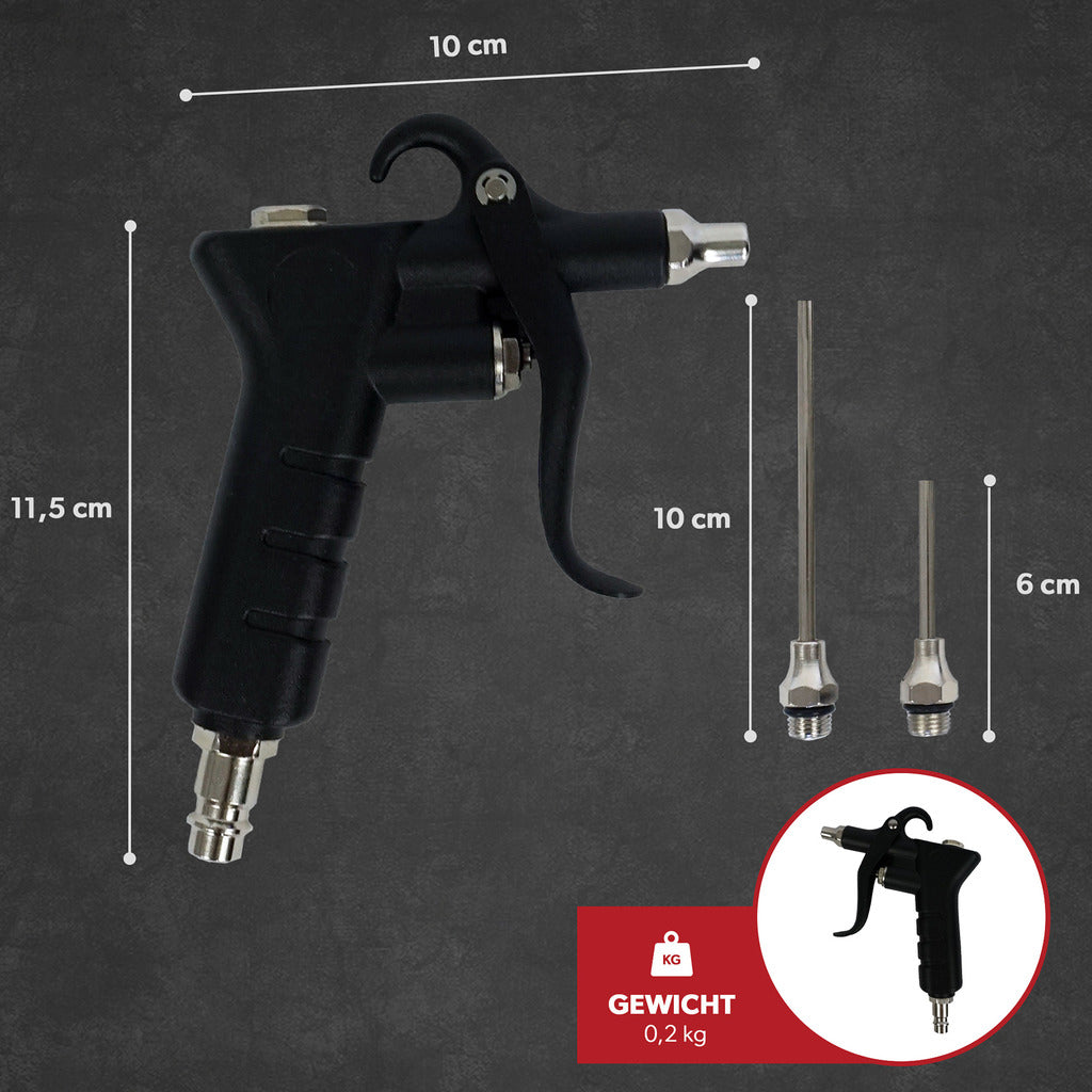Siwitec compressed air gun with extension