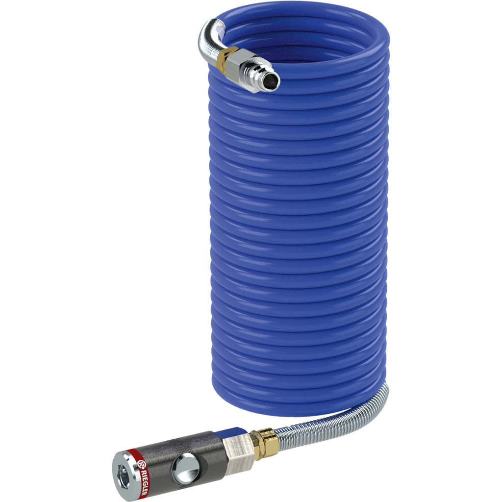 Spiral hose coupling set, safety coupling NW 7.4