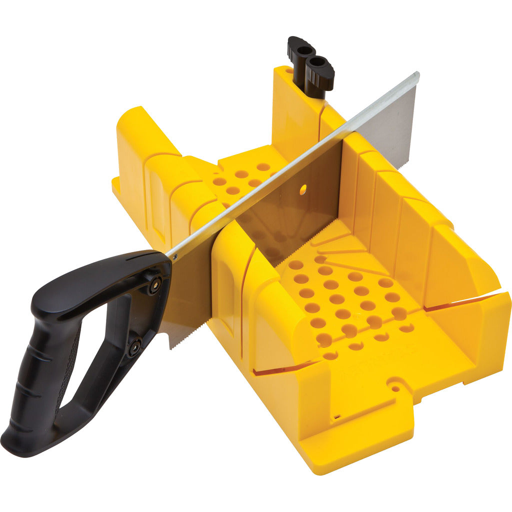 Plastic miter box with back saw