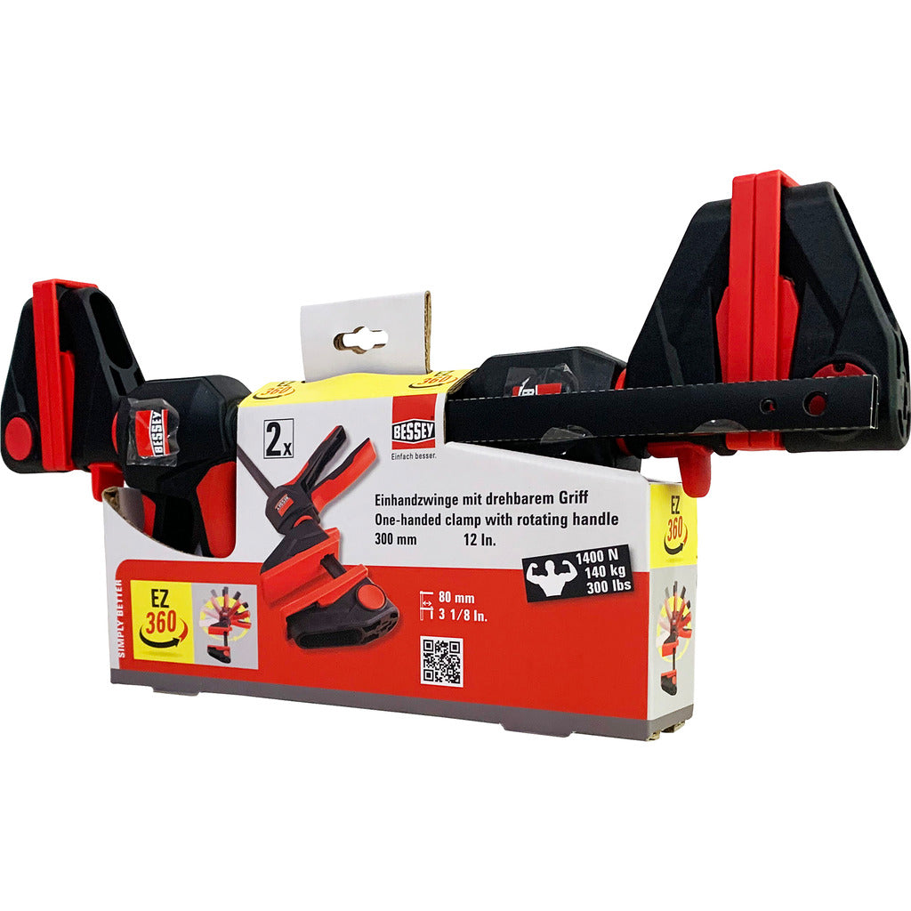 One-hand clamp with rotating handle / EZ360 - SET