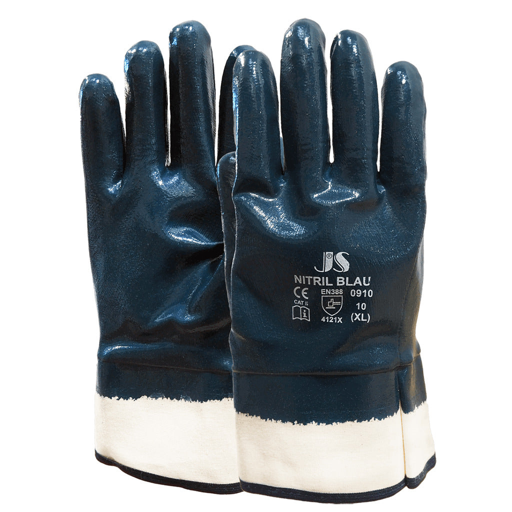 Arbeitshandschuh Nitril BLAU 0910
