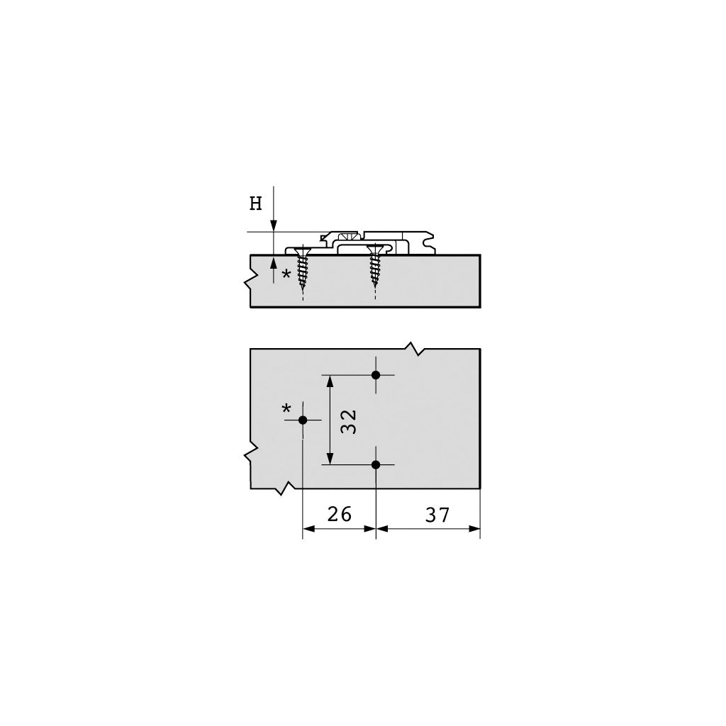 CLIP top Kreuzmontageplatte