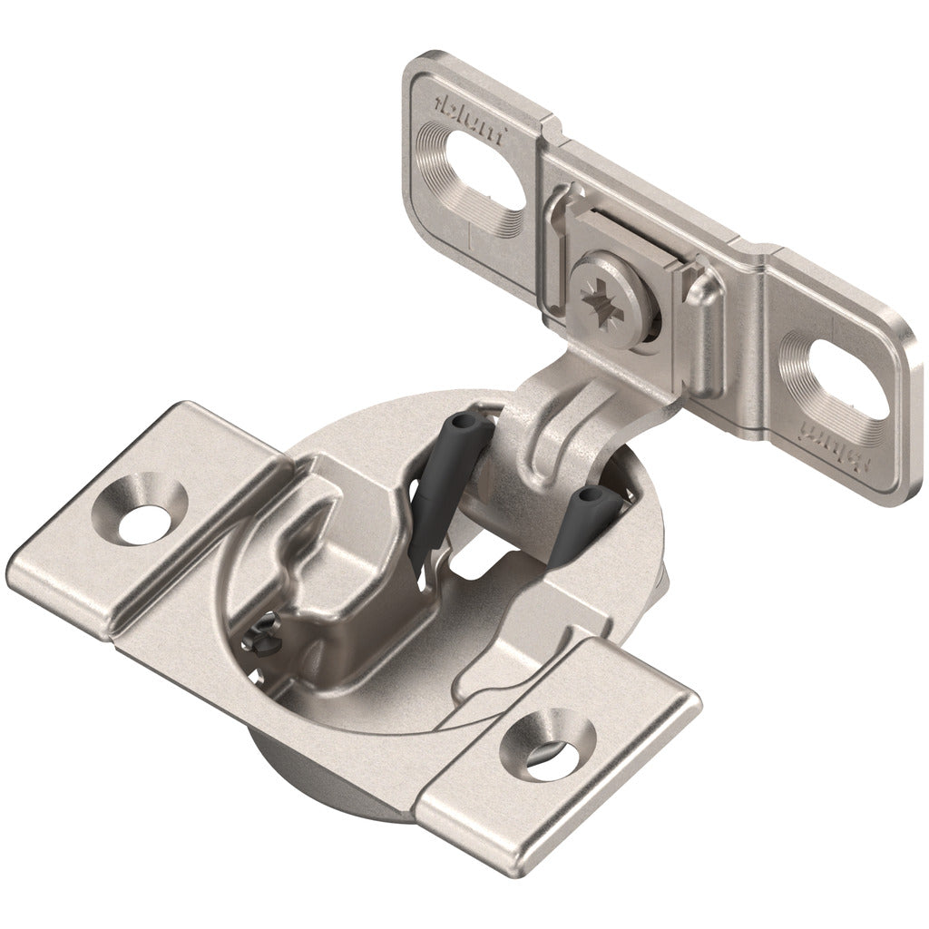 Compact furniture hinge 107°