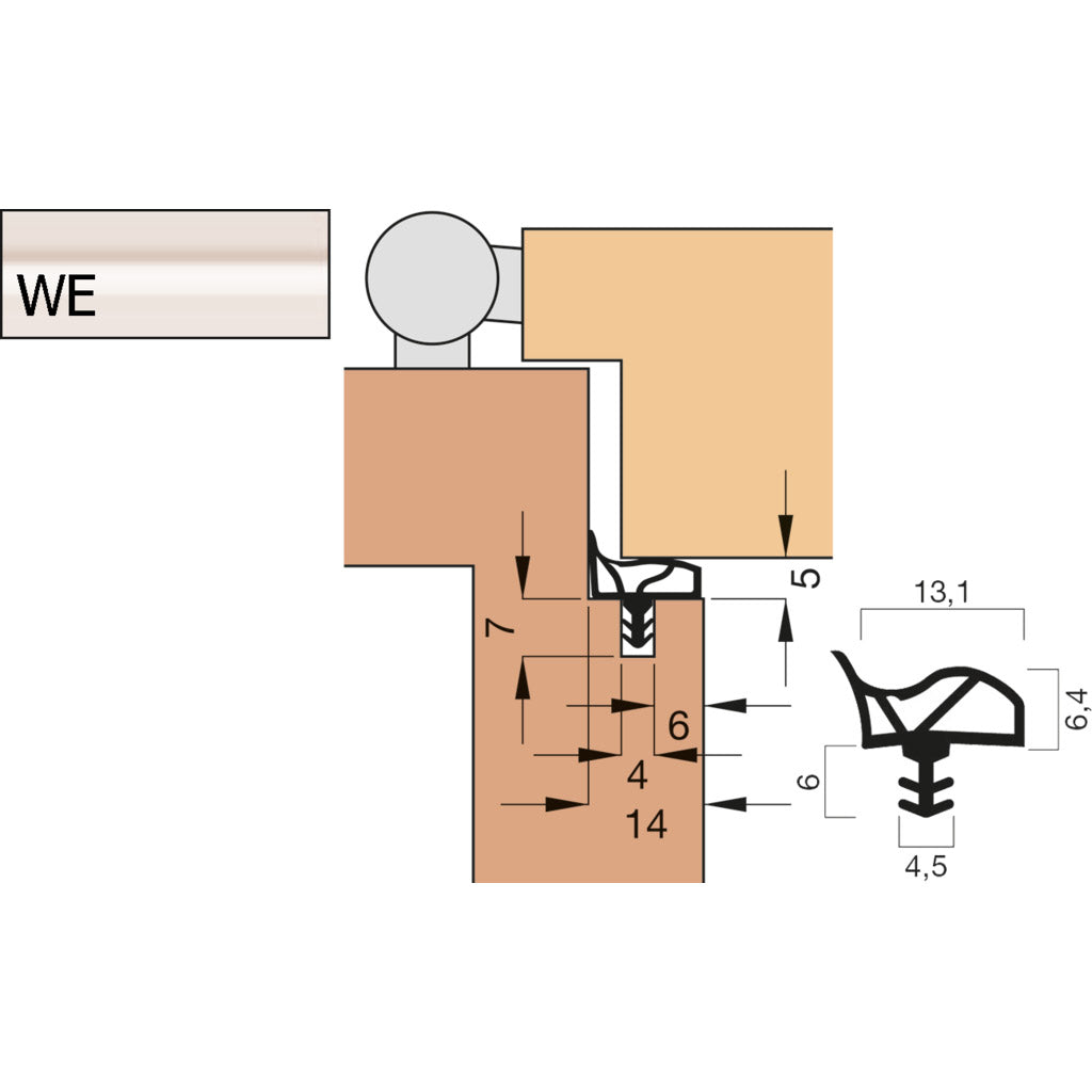 Door seal A 1011 short collar