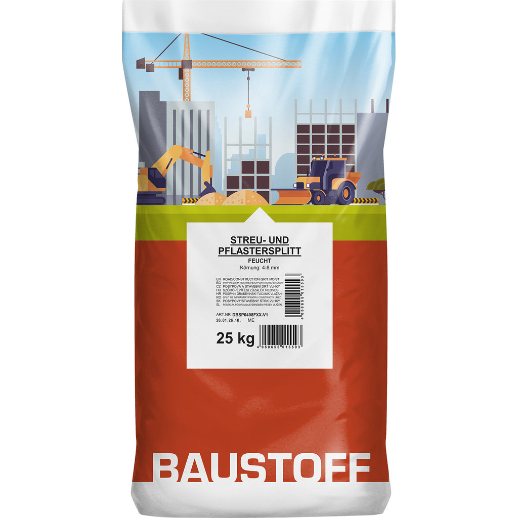 Streu- und Pflastersplitt feucht