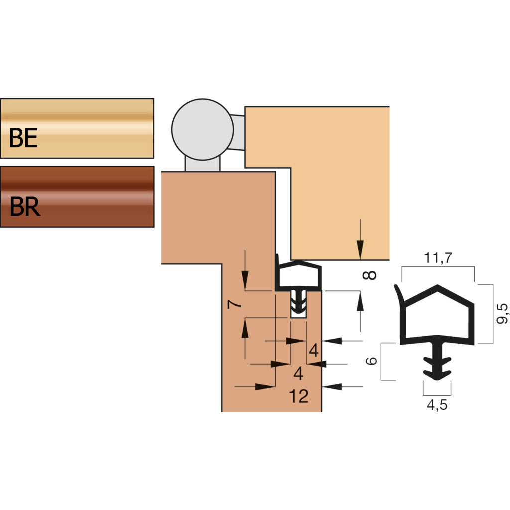 Türdichtung A 1007 / Kurzbund