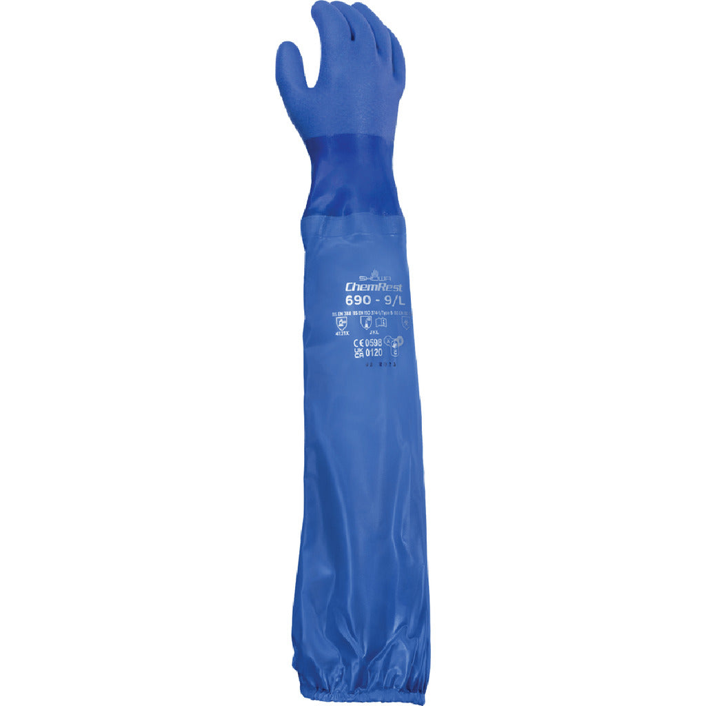 Guanto in PVC con supporto in cotone