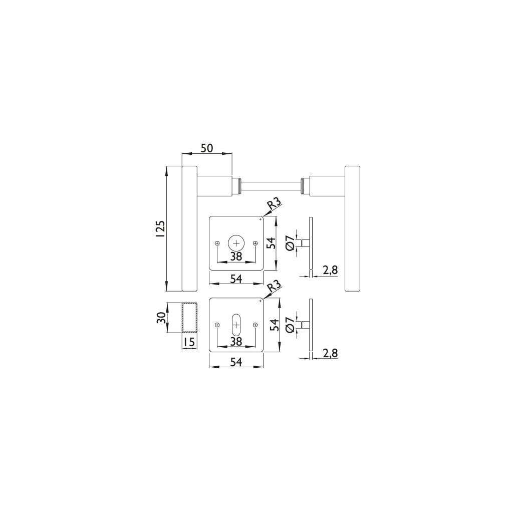 Handle set model 1616 DIRECT