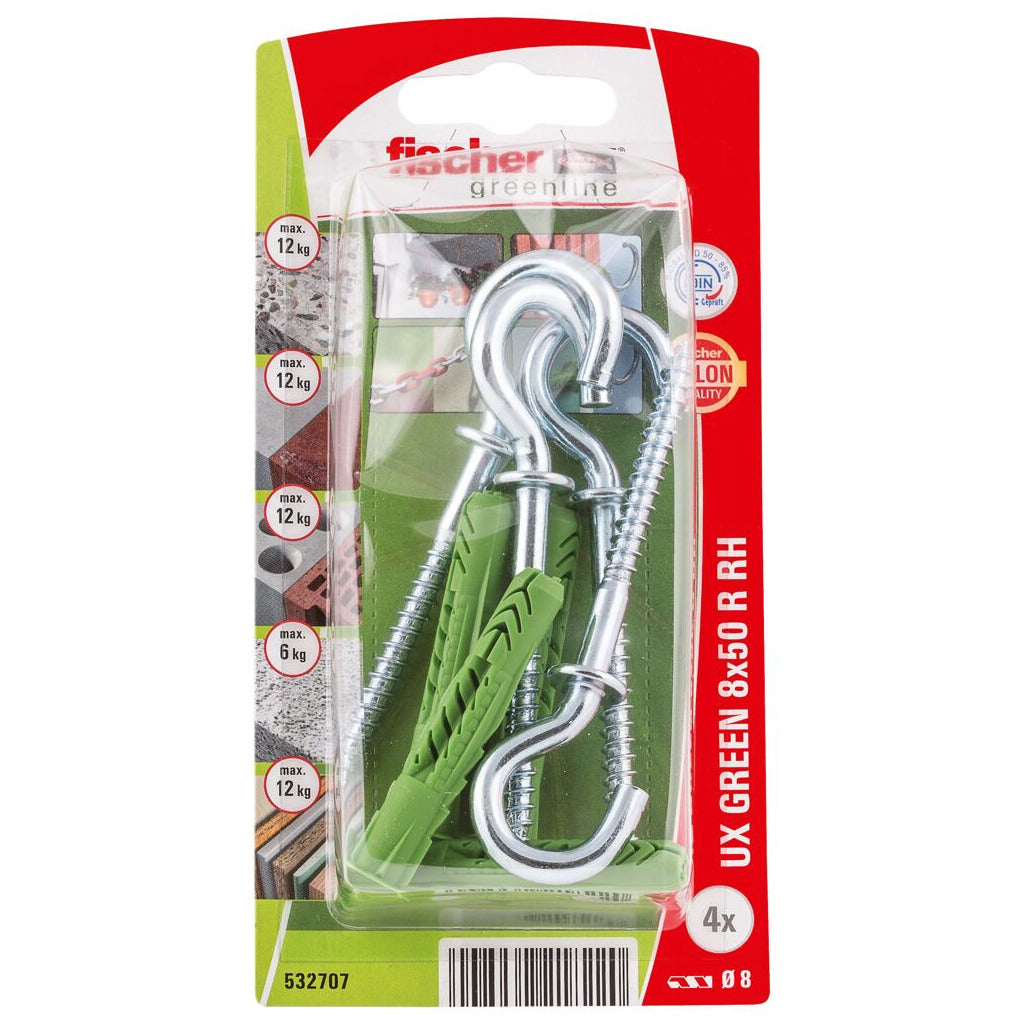 Universal dowel R RH green self-service card