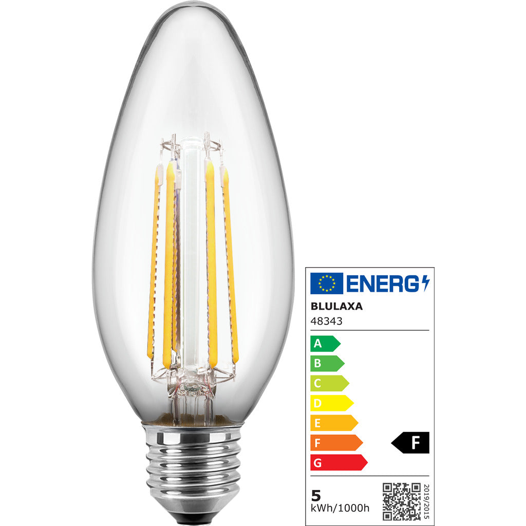 LED filament lamp candle shape C35 / E27