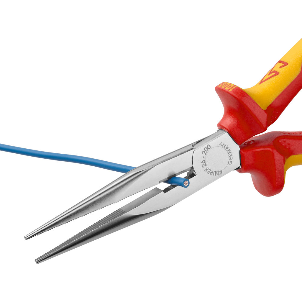 Knipex VDE flat-nose pliers with cutting edge