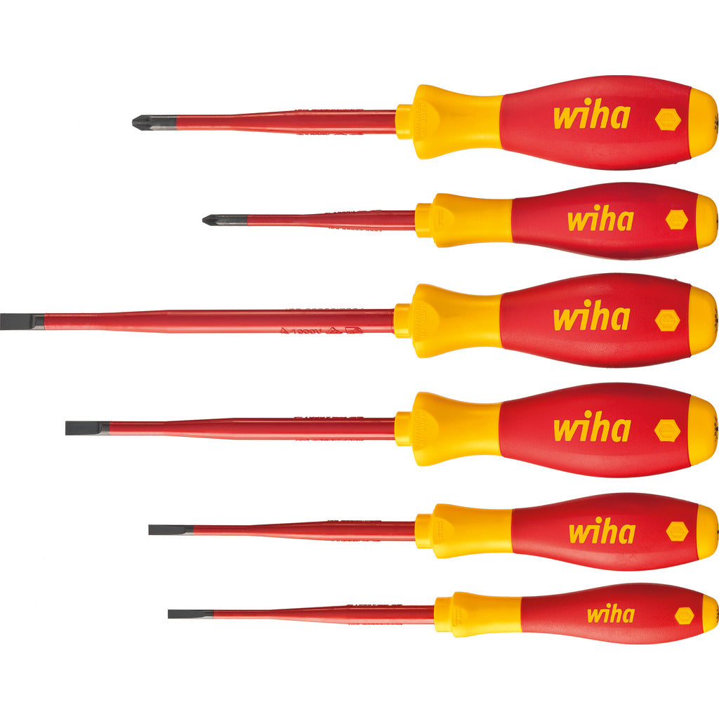 Screwdriver Set Soft Finish electric slimFix slotted/Pozidrive 6-piece