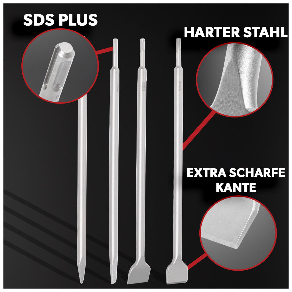 Siwitec SDS Plus Meißelset 500 mm / 4-teilig