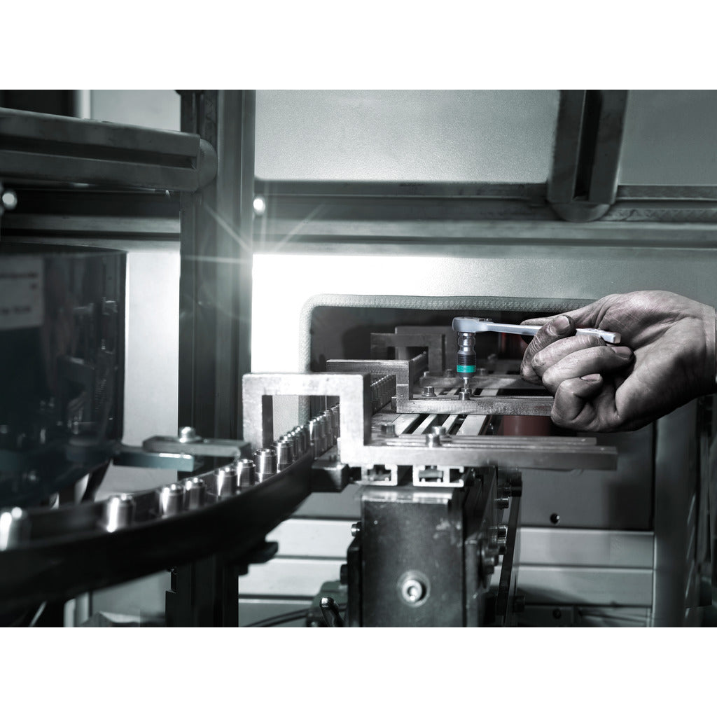 Set di cricchetti in metallo Zyklop 8100 SA 11 / 28 pezzi / leva di inversione, 1/4", pollici