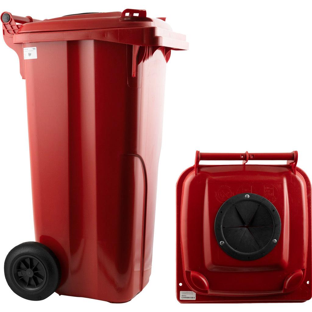 Deposit bottle collection container red / 2-wheel container (F)