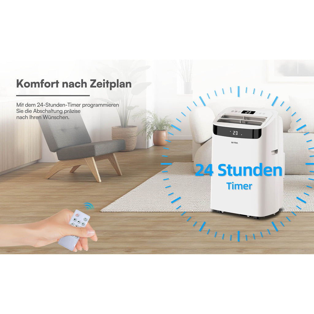BE COOL Klimagerät 14.000 BTU mit Heizfunktion und WIFI