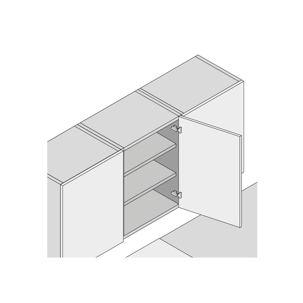 CLIP top BLUMOTION hinge for thin doors 110°